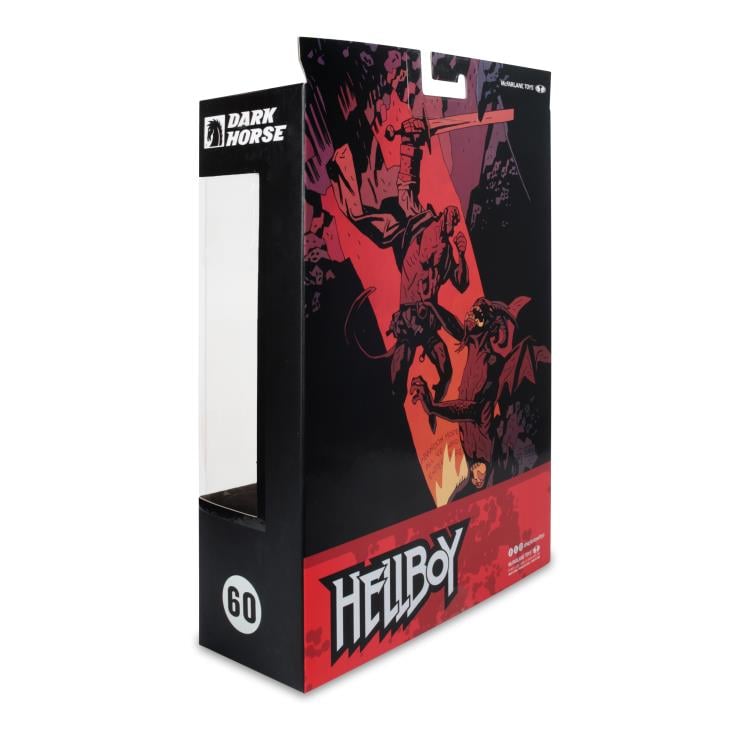 Hellboy McFarlane Collector Edition 7-Inch Figure — Box Side and Back with Comic Artwork