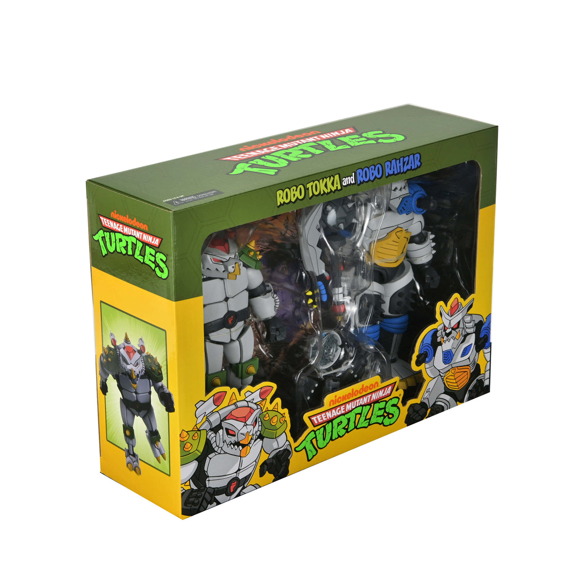 Robo Tokka & Robo Rahzar TMNT 1987 Two-Pack — Box Art Close-Up Side Panel with Character Artwork