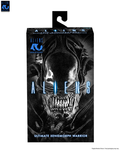 Aliens 40th Anniversary Ultimate Xenomorph Warrior NECA — Package Front View Full Art
