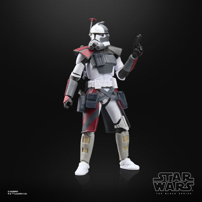 ARC Commander Blitz Star Wars The Black Series 6-Inch Figure — Front View with Blaster Raised in Combat Stance