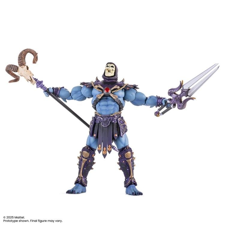 Skeletor MOTU 200X Mondo 1/12 Scale Figure — Alternate Classic Head Sculpt with Sword Front View