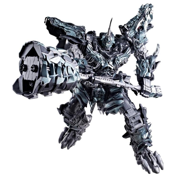 Grimlock Studio Series Titan Class Robot Mode — White Background Dynamic Pose Swinging Mace