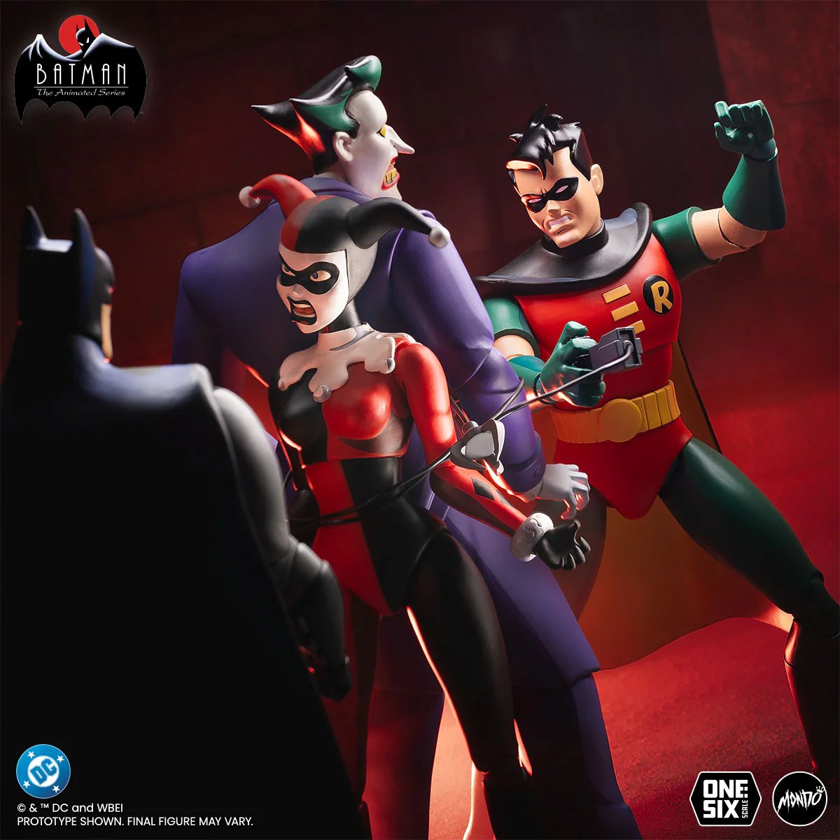 Robin Batman Animated Series Mondo 1:6 Figure — Joker Harley Quinn Group Scene