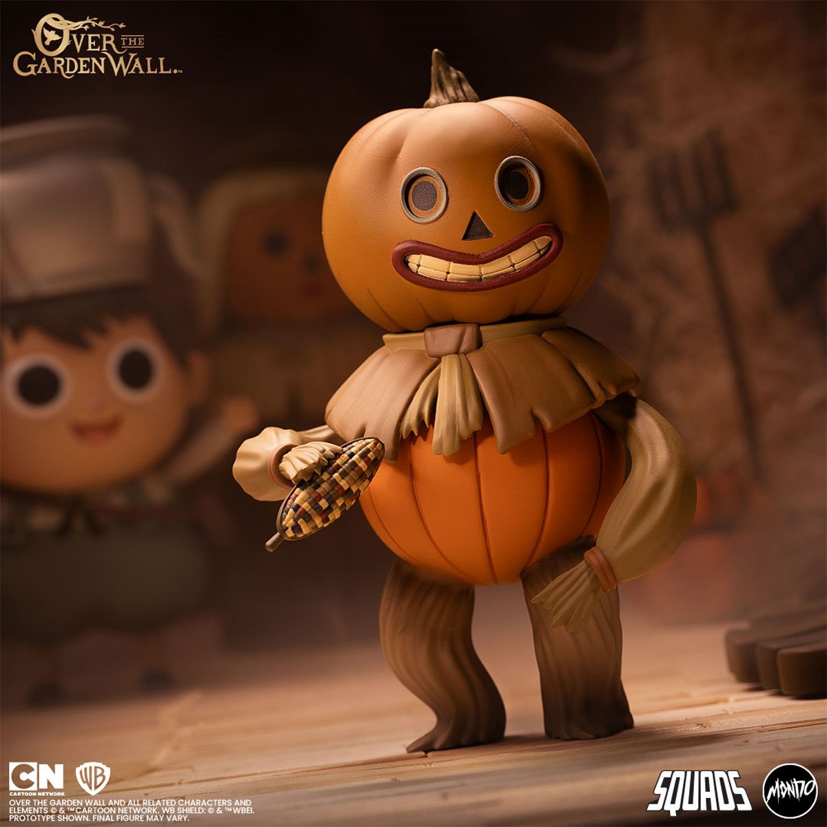 Over the Garden Wall Wirt and Greg Mondo Figures — White Background Front View with Beatrice Bird and Frog