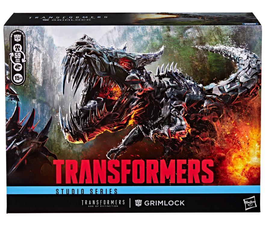 Grimlock Studio Series Titan Class — Box Art Front Showing Age of Extinction Key Art