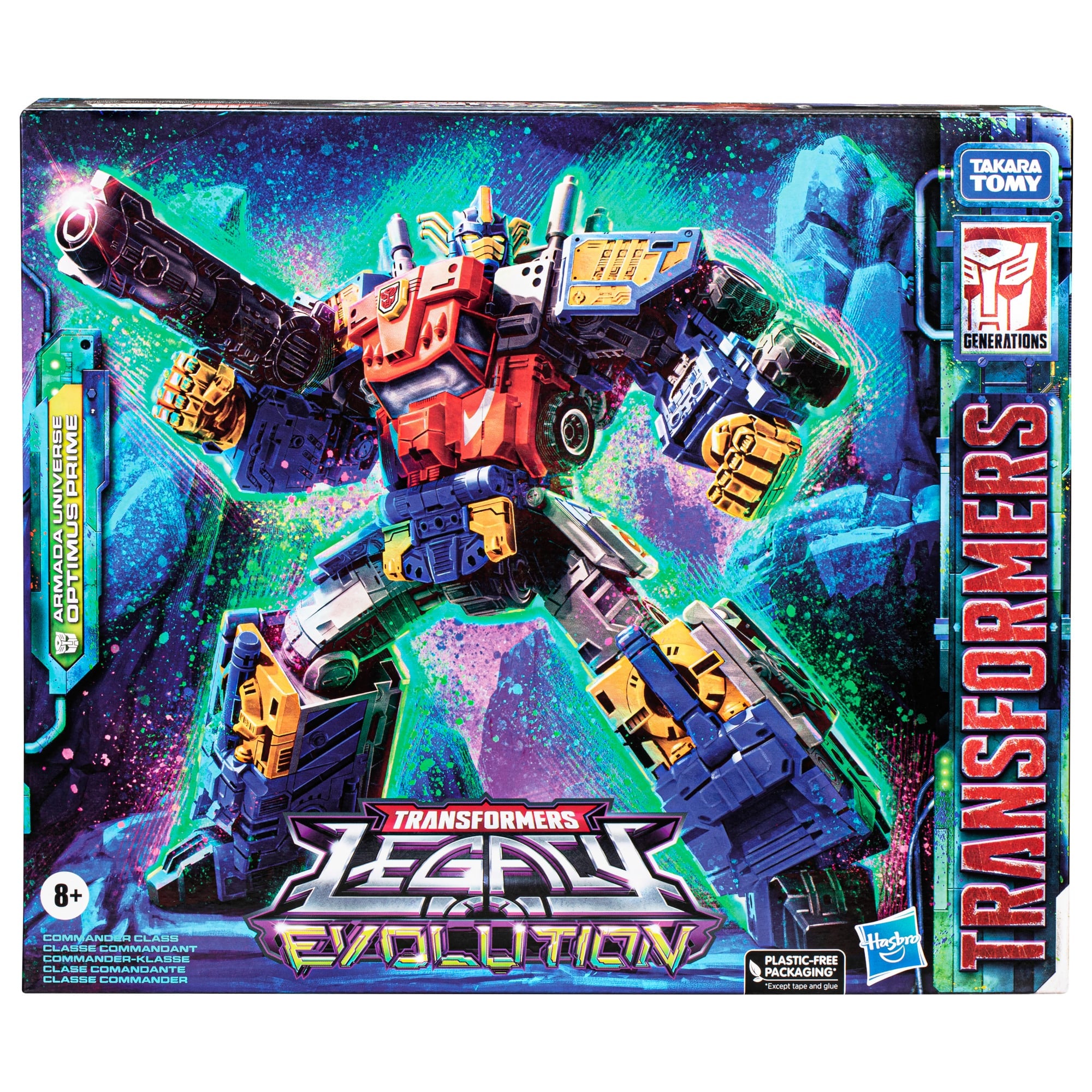 Armada Universe Optimus Prime Transformers Legacy Evolution Commander — Box Art Front View