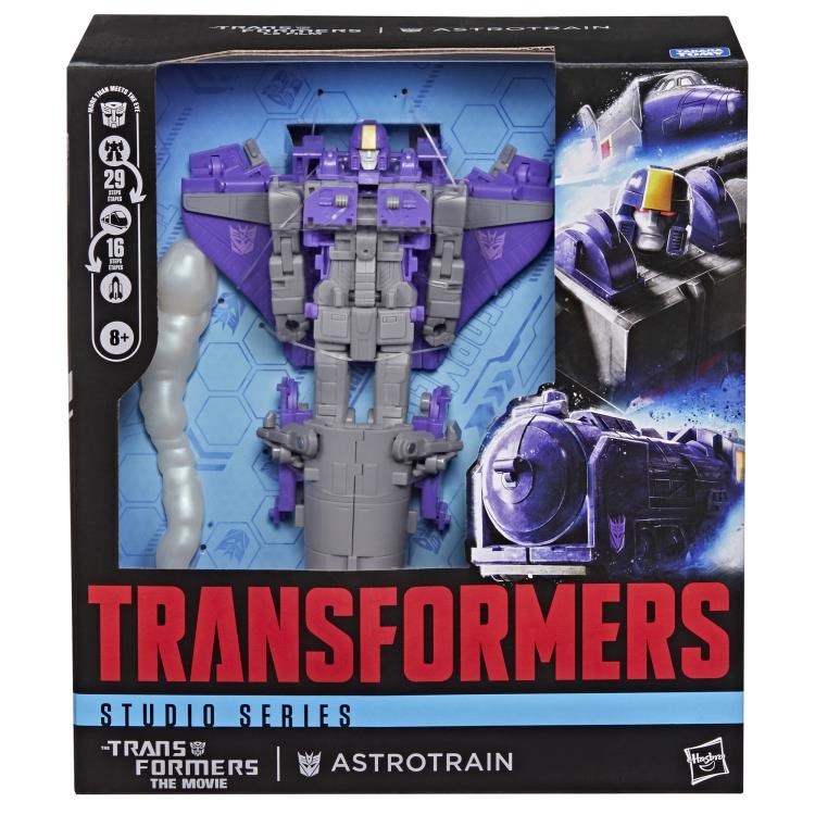Astrotrain Studio Series 86 Leader Figure — Package Back Box Art Transformation Diagram