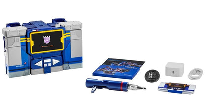 Soundwave Robosen Flagship Series — Cassette Player Mode with All Accessories Laid Out