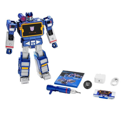 Soundwave Robosen Flagship Series — Robot Mode with All Box Contents Display