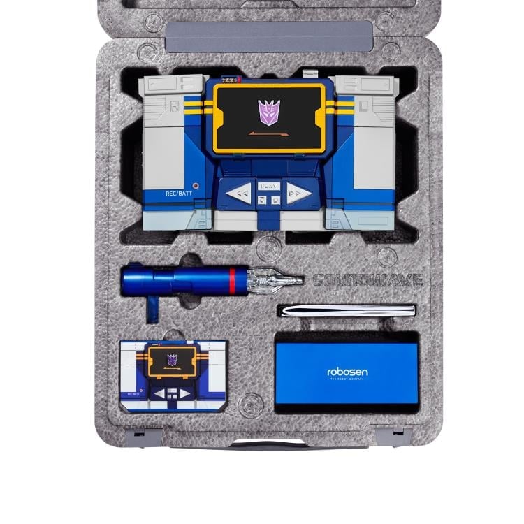 Soundwave Robosen Flagship Series — Custom Foam Case with Contents Display