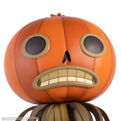 Over the Garden Wall Man Pumpkin Mondo Figure — Smiling Head Close-Up White Background