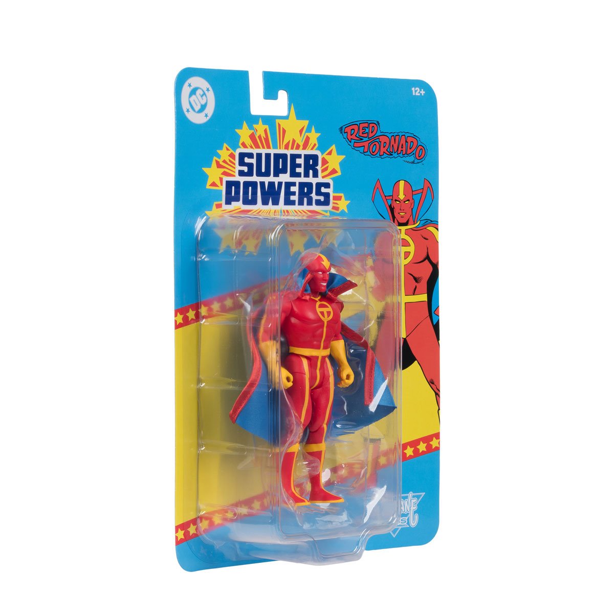 Red Tornado DC Super Powers 4.5-Inch Figure — Blister Card Package Side View