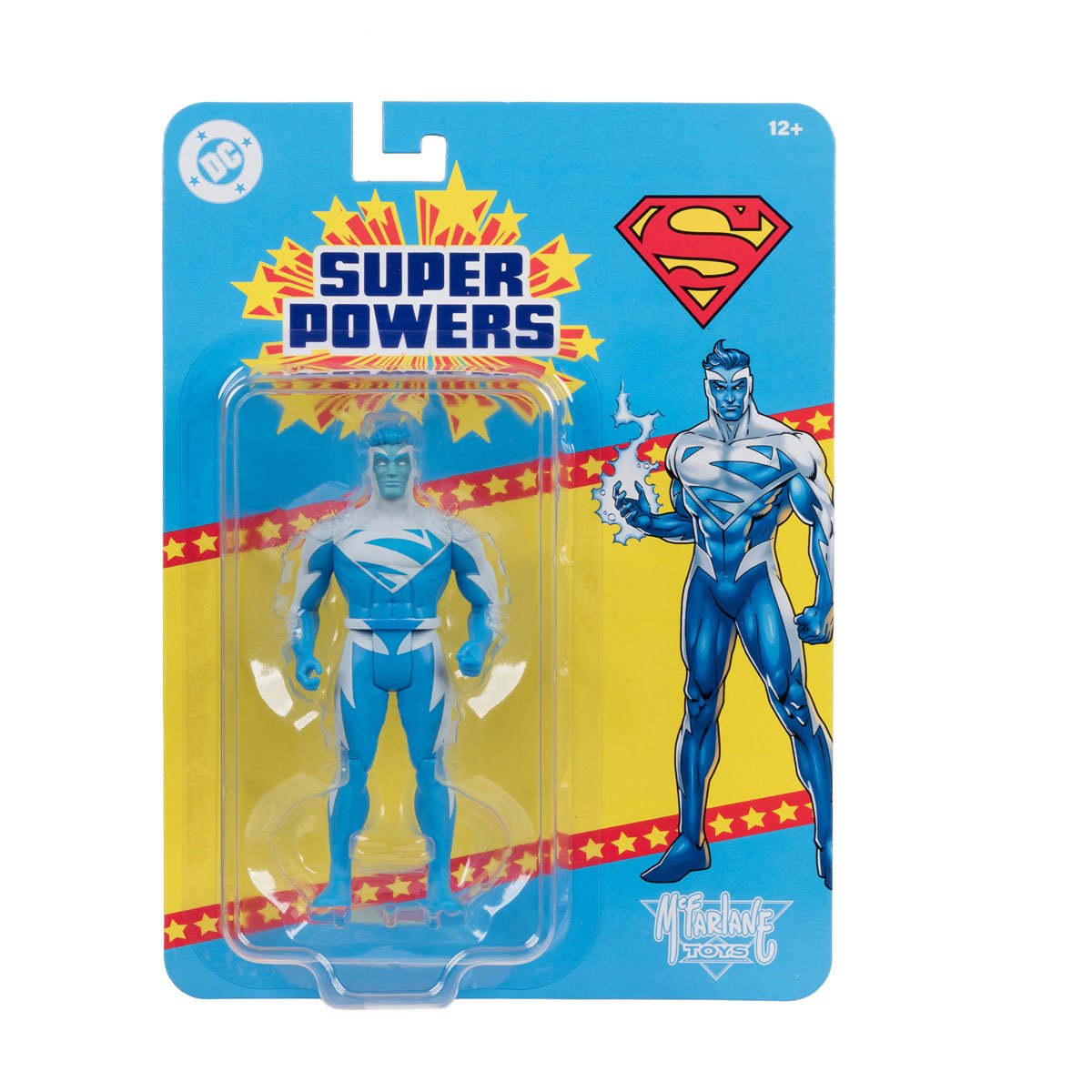 Superman Blue DC Super Powers 4.5-Inch Figure — Blister Card Package Front Second Print