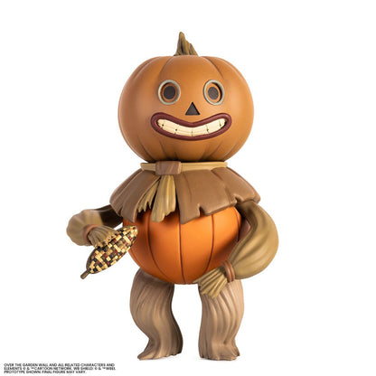 Over the Garden Wall Man Pumpkin Mondo Figure — Witch Hat Head Close-Up White Background