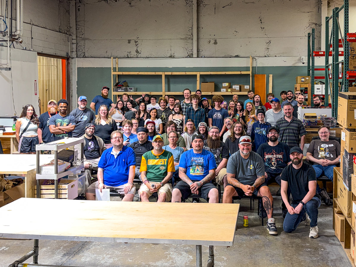The Jay’s crew gathered in the warehouse