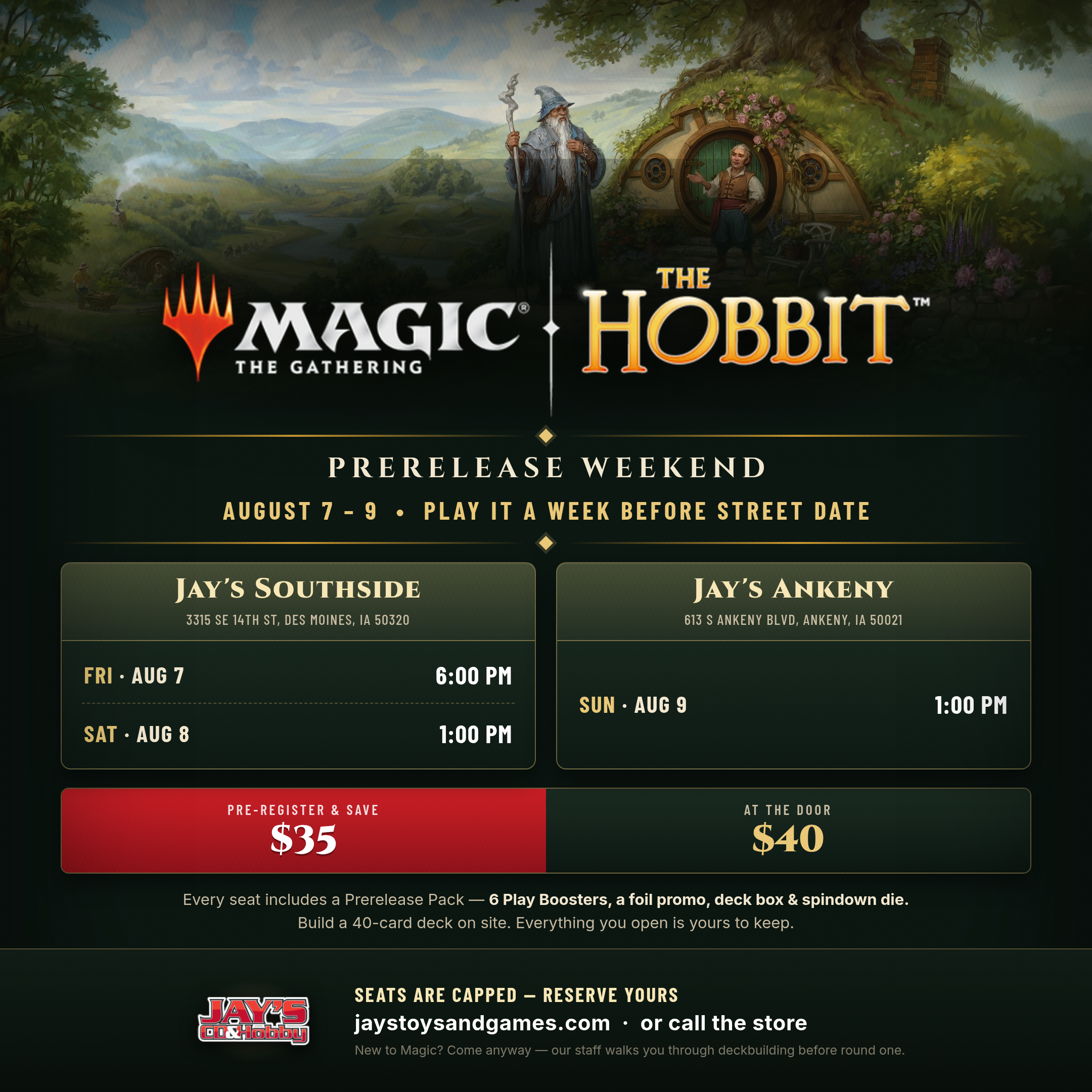 Magic: The Gathering – The Hobbit Prerelease Weekend | Jay's CD And Hobby