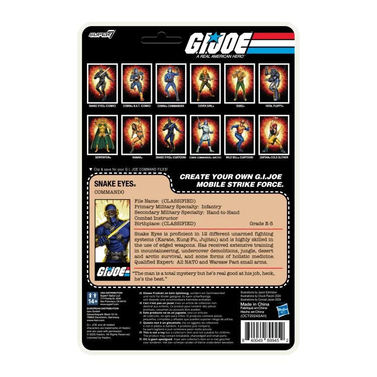 Snake Eyes (Cartoon) G.I. Joe ReAction+ Action Figure