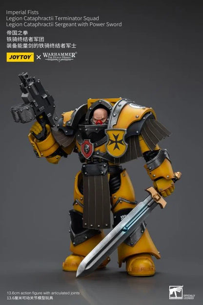 Legion Cataphractii Terminator Squad Legion Cataphractii Sergeant with Power Sword Warhammer: The Horus Heresy Imperial Fists 1/18 Scale Action Figure