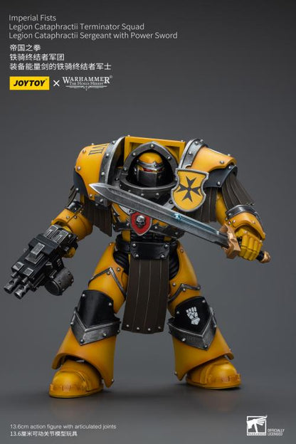 Legion Cataphractii Terminator Squad Legion Cataphractii Sergeant with Power Sword Warhammer: The Horus Heresy Imperial Fists 1/18 Scale Action Figure
