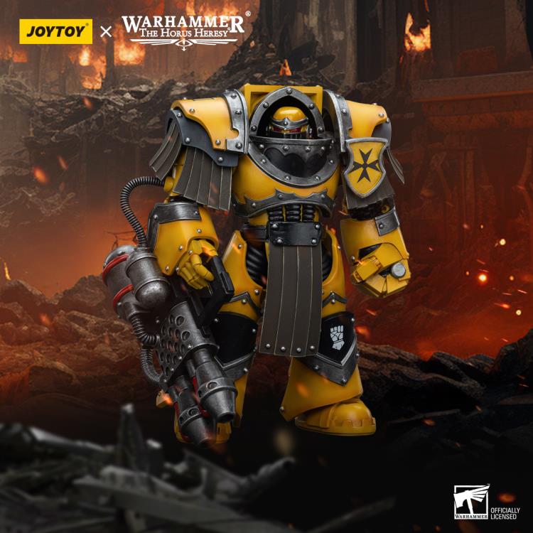 Legion Cataphractii Terminator Squad Legion Cataphractii with Heavy Flamer Warhammer: The Horus Heresy Imperial Fists 1/18 Scale Action Figure
