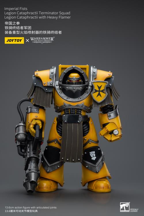 Legion Cataphractii Terminator Squad Legion Cataphractii with Heavy Flamer Warhammer: The Horus Heresy Imperial Fists 1/18 Scale Action Figure