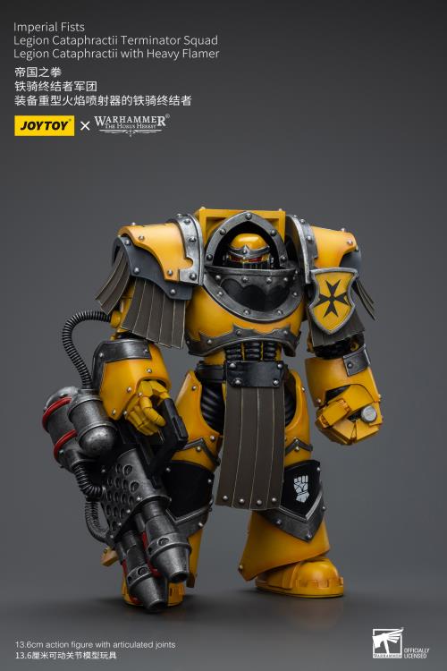 Legion Cataphractii Terminator Squad Legion Cataphractii with Heavy Flamer Warhammer: The Horus Heresy Imperial Fists 1/18 Scale Action Figure