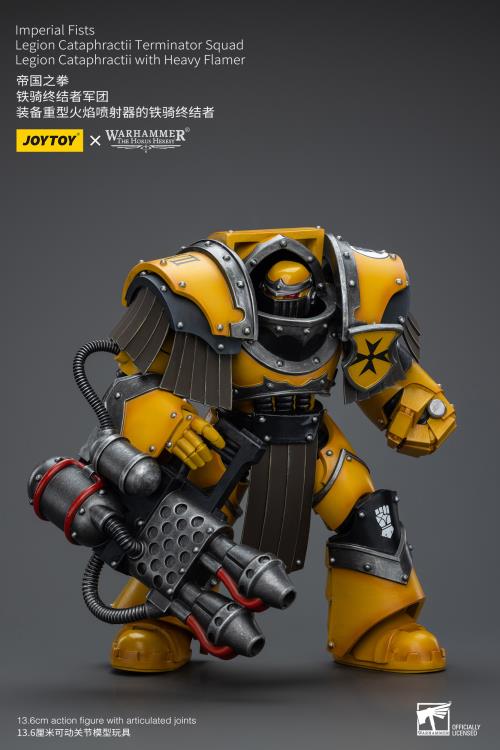 Legion Cataphractii Terminator Squad Legion Cataphractii with Heavy Flamer Warhammer: The Horus Heresy Imperial Fists 1/18 Scale Action Figure