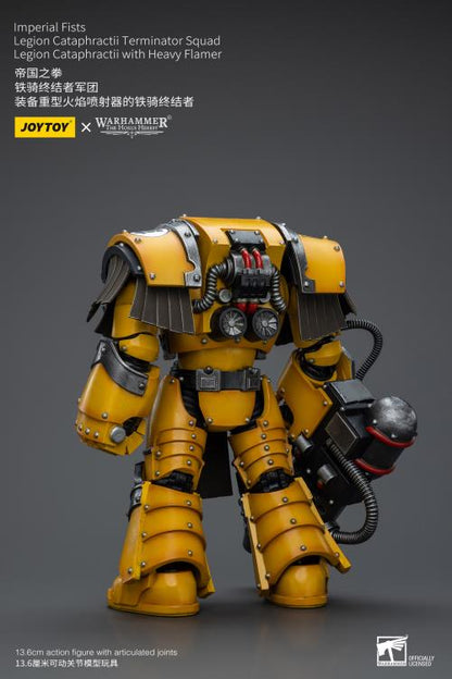 Legion Cataphractii Terminator Squad Legion Cataphractii with Heavy Flamer Warhammer: The Horus Heresy Imperial Fists 1/18 Scale Action Figure