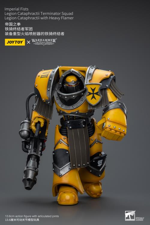 Legion Cataphractii Terminator Squad Legion Cataphractii with Heavy Flamer Warhammer: The Horus Heresy Imperial Fists 1/18 Scale Action Figure