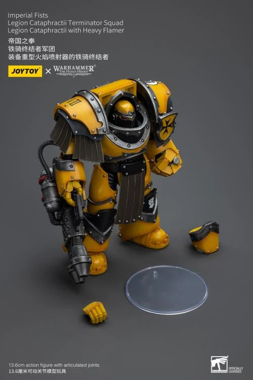 Legion Cataphractii Terminator Squad Legion Cataphractii with Heavy Flamer Warhammer: The Horus Heresy Imperial Fists 1/18 Scale Action Figure
