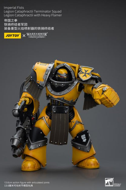 Legion Cataphractii Terminator Squad Legion Cataphractii with Heavy Flamer Warhammer: The Horus Heresy Imperial Fists 1/18 Scale Action Figure