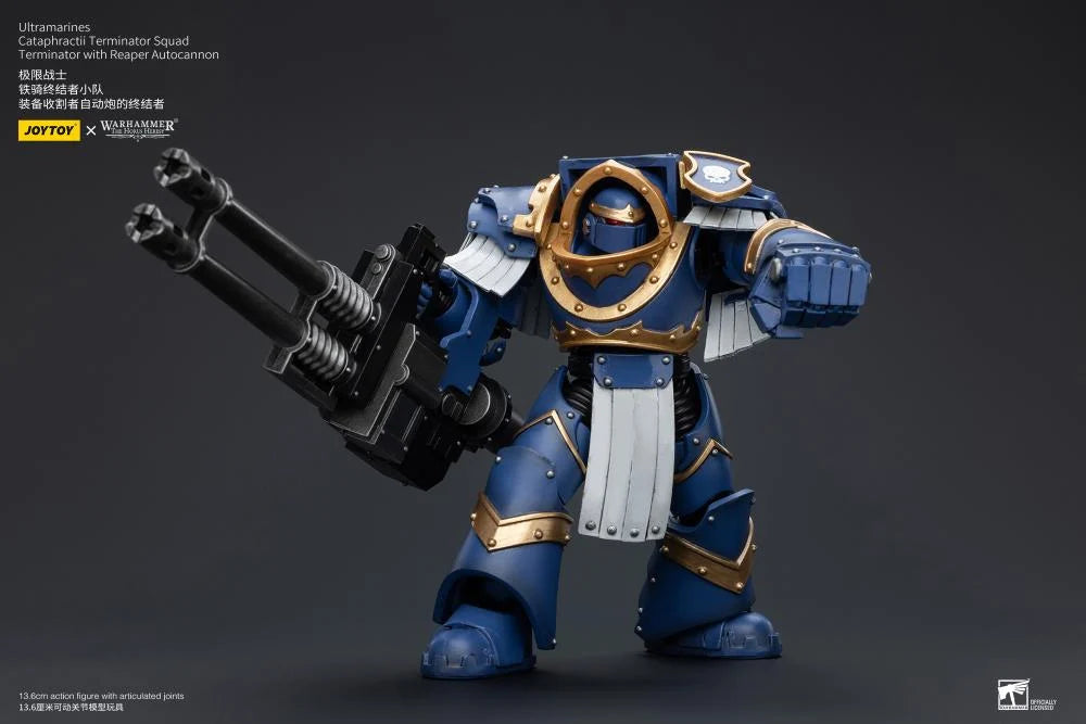 Cataphractii Terminator Squad Terminator with Reaper Autocannon Warhammer: The Horus Heresy Ultramarines 1/18 Scale Action Figure