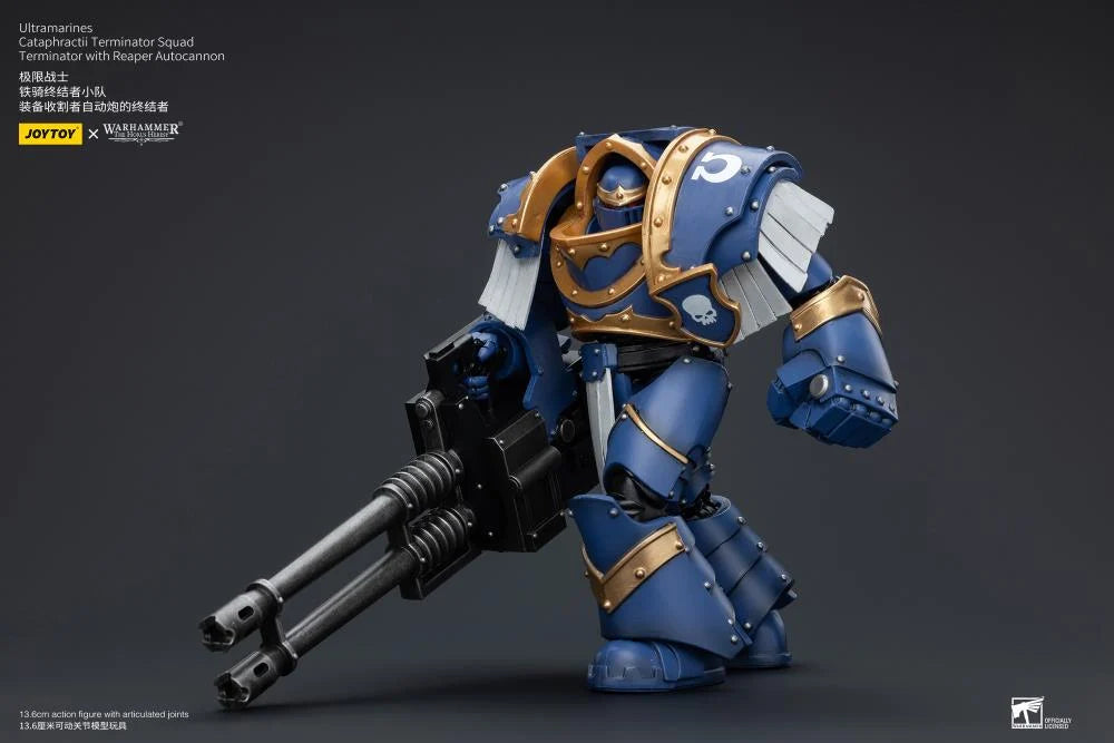 Cataphractii Terminator Squad Terminator with Reaper Autocannon Warhammer: The Horus Heresy Ultramarines 1/18 Scale Action Figure