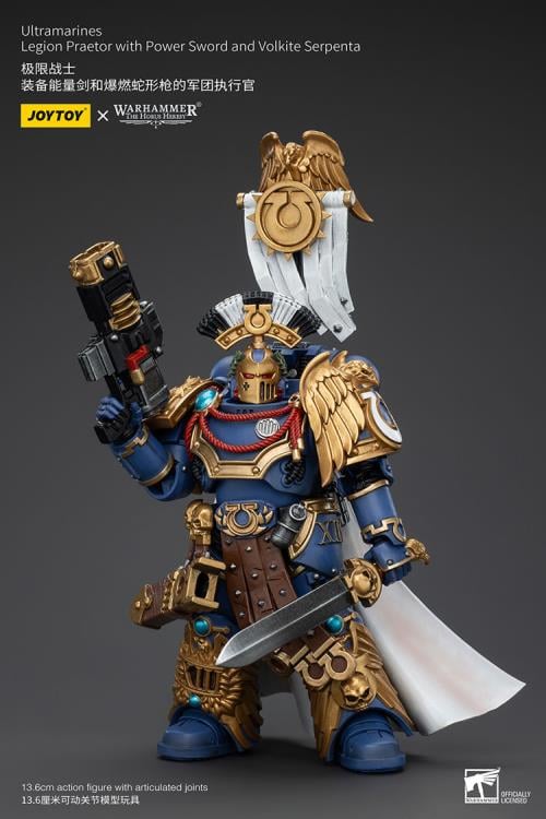 Legion Praetor with Power Sword and Volkite Serpenta Warhammer: The Horus Heresy Ultramarines 1/18 Scale Action Figure