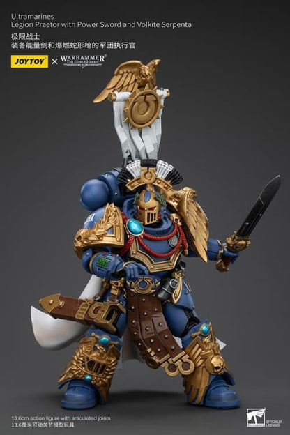 Legion Praetor with Power Sword and Volkite Serpenta Warhammer: The Horus Heresy Ultramarines 1/18 Scale Action Figure
