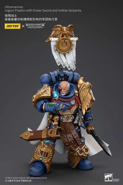 Legion Praetor with Power Sword and Volkite Serpenta Warhammer: The Horus Heresy Ultramarines 1/18 Scale Action Figure