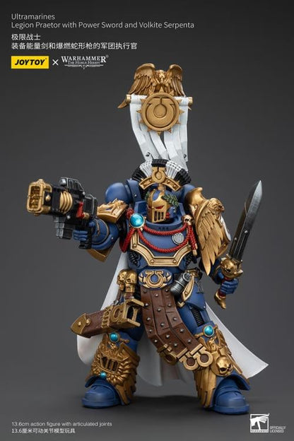 Legion Praetor with Power Sword and Volkite Serpenta Warhammer: The Horus Heresy Ultramarines 1/18 Scale Action Figure