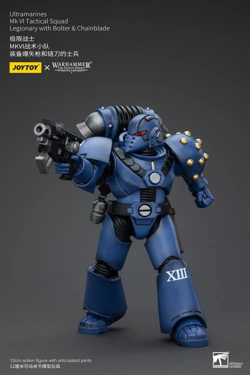 MKVI Tactical Squad Legionary with Bolter and Chainblade Warhammer: The Horus Heresy Ultramarines 1/18 Scale Action Figure