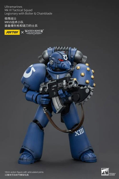MKVI Tactical Squad Legionary with Bolter and Chainblade Warhammer: The Horus Heresy Ultramarines 1/18 Scale Action Figure