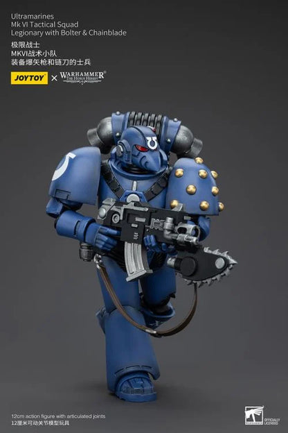 MKVI Tactical Squad Legionary with Bolter and Chainblade Warhammer: The Horus Heresy Ultramarines 1/18 Scale Action Figure