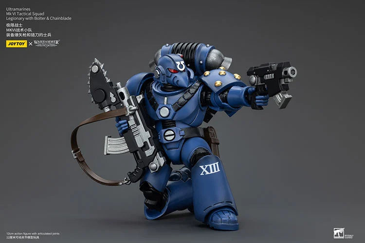 MKVI Tactical Squad Legionary with Bolter and Chainblade Warhammer: The Horus Heresy Ultramarines 1/18 Scale Action Figure