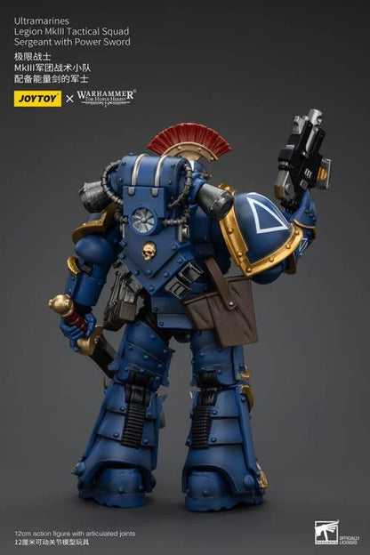 Legion MKIII Tactical Squad Sergeant with Power Sword Warhammer: The Horus Heresy Ultramarines 1/18 Scale Action Figure