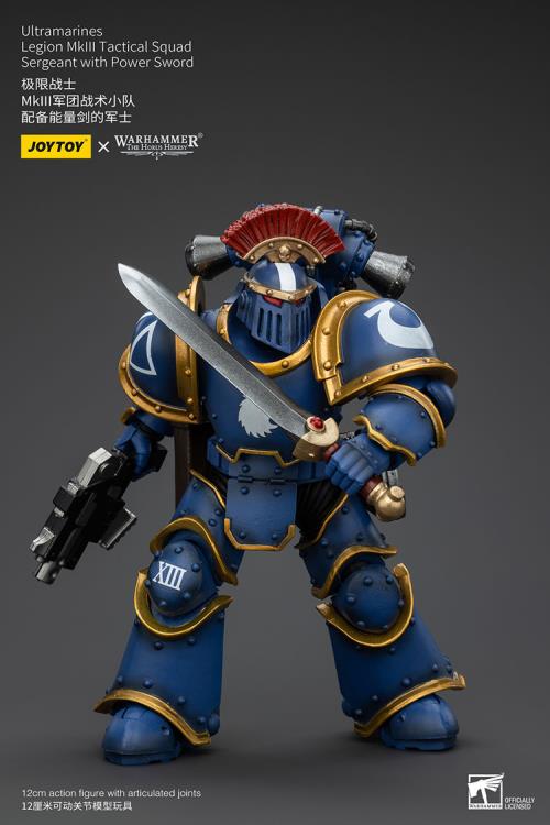 Legion MKIII Tactical Squad Sergeant with Power Sword Warhammer: The Horus Heresy Ultramarines 1/18 Scale Action Figure