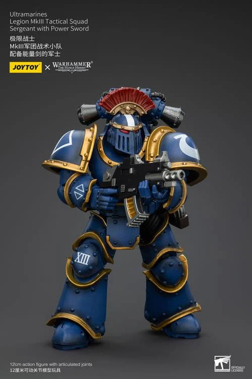 Legion MKIII Tactical Squad Sergeant with Power Sword Warhammer: The Horus Heresy Ultramarines 1/18 Scale Action Figure