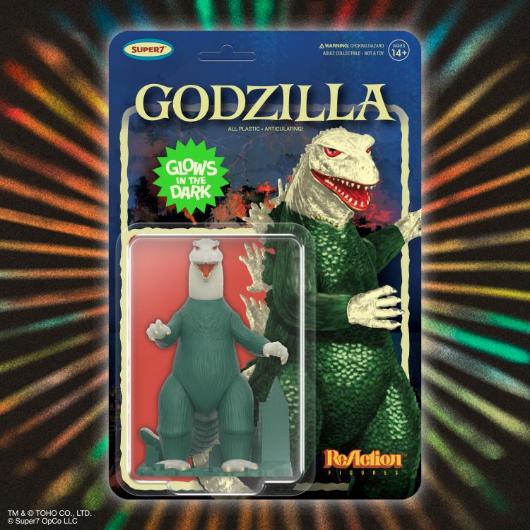 Toho ReAction Godzilla (Model Kit Inspired Glow-in-the-Dark) Action Figure