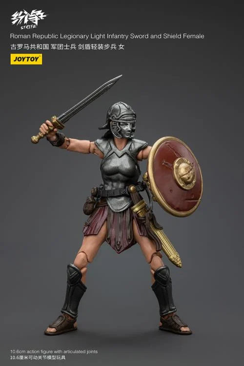 Female Legionary Light Infantry with Sword and Shield Strife Roman Republic 1/18 Scale Action Figure