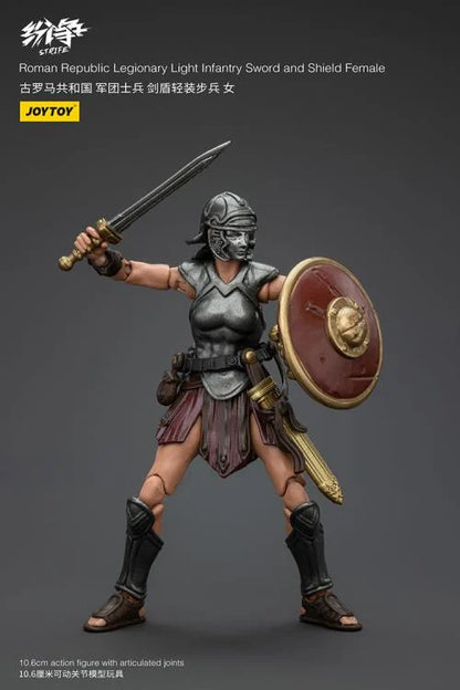 Female Legionary Light Infantry with Sword and Shield Strife Roman Republic 1/18 Scale Action Figure