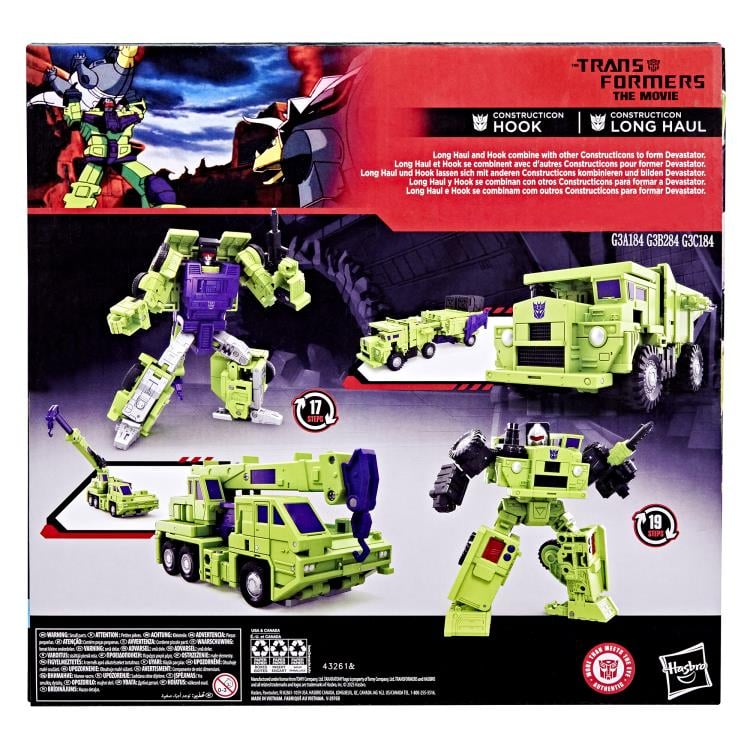 Long Haul & Hook The Transformers: The Movie Studio Series Commander Constructicons Action Figure 2-Pack