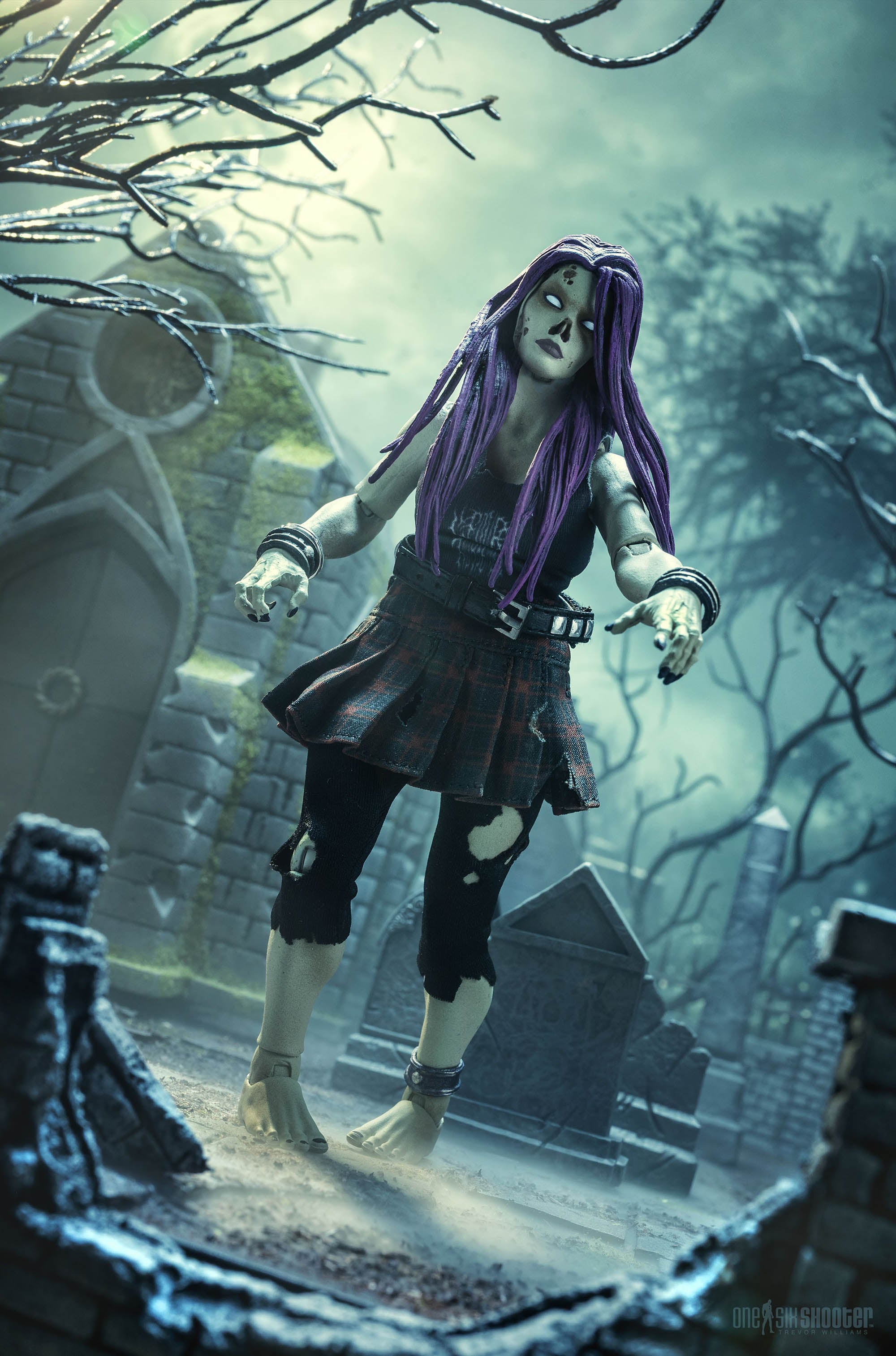 Four Horsemen Studios: Graveyard Zombies Rocker Zombie Action Figure (Preorder)