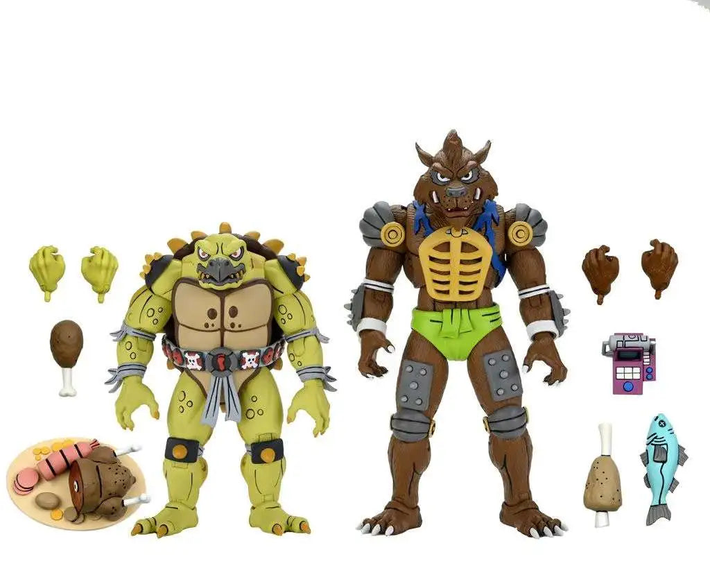 NECA Teenage Mutant Ninja Turtles - Tokka and Rahzar 2 Pack (Cartoon Version)